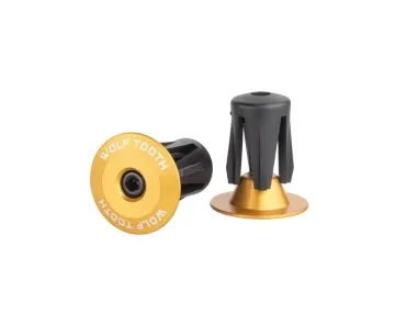 Wolf Tooth Bar Ends – screw-on 16–21.5 mm aluminium gold