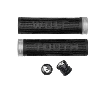 Wolf Tooth Echo Lock On Handlebar Grips 32mm Colour: raw silver/black