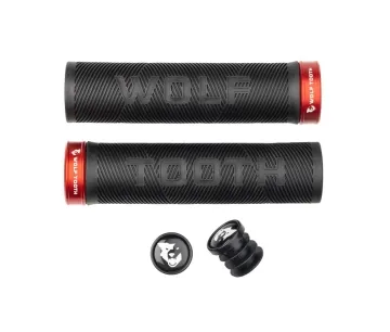 Wolf Tooth Echo Lock On Handlebar Grips 32mm Colour red/black