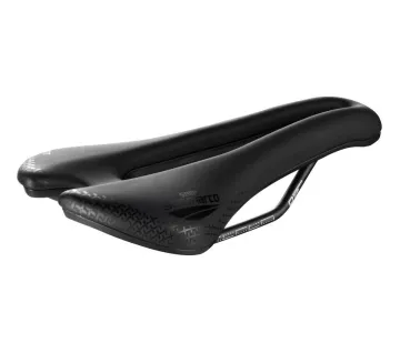 Selle San Marco Aspide Short Comfort Dynamic Open Fit Saddle S3 Narrow black frame Manganese