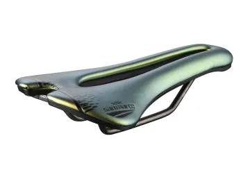 Selle San Marco Aspide Short Racing Saddle S3 Narrow Iridescent Gold Frame Xsilite