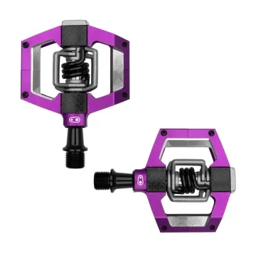 Crankbrothers Mallet Trail Pedals, purple and black, including cleats