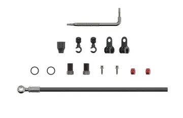 Sram MTB disc brake hose 200 cm 0 / 90-degree connection Silver Banjo black