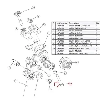 Cane Creek eeSilk Seatpost Spare Part | Screw for Seatpost Clamp No. 11