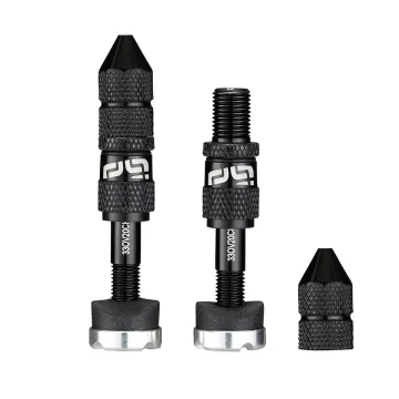 e*thirteen Schrader Tubeless Valve Set | Quick Fill Plasma Aluminium 23–31 mm black
