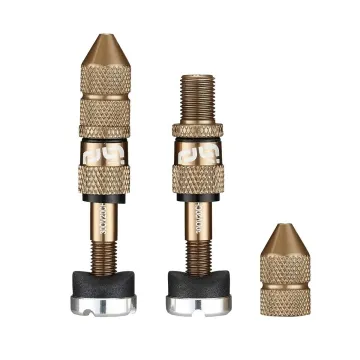 e*thirteen Schrader Tubeless Valve Set | Quick Fill Plasma Aluminium 23–31 mm bronze