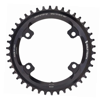 Wolf Tooth Drop-Stop ST Chainring - Shimano GRX 110mm LK HG+ 12-speed 38 teeth