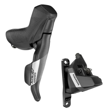 Sram Apex Eagle - XPLR right-hand shift/brake lever, 12-speed + flat-mount disc brake, front wheel