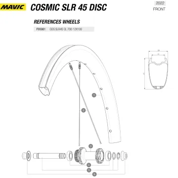 Spare parts for Mavic Cosmic SLR 45 DCL wheels, 2022 model