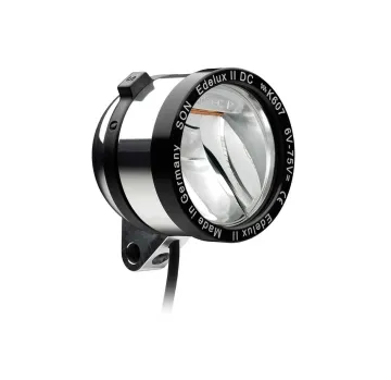 Schmidt Son Edelux II DC E-bike lamp 6–75 volts, polished silver, 140 cm cable