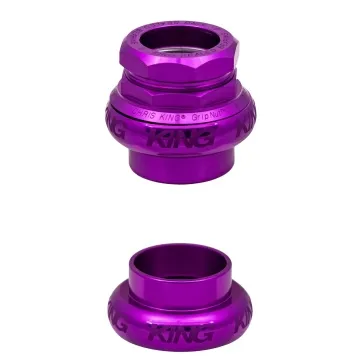 Chris King GripNut EC34 headset | Sotto Voce 3D purple 1 1/8 inch thread