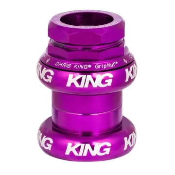 Chris King GripNut EC 34 Headset | 3D purple 1 1/8 inch thread