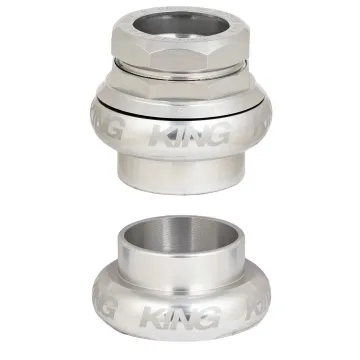 Chris King GripNut Headset Sotto Voce silver | EC34 silver 1 1/8 inch thread