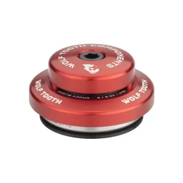 Wolf Tooth Premium Headset Upper Cup Trek Knock Block 1 1/8 inch | IS41 / 28.6 mm Height 8 mm red