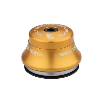 Wolf Tooth Premium Headset Upper Cup 1 1/8 inch | IS42 / 28.6 mm Height 15 mm Gold