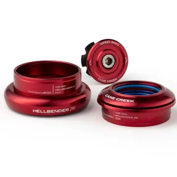 Cane Creek Hellbender 70 Headset Tapered 1 1/8 - 1.5 inches | ZS44/28.6 - EC44/40 Cap 8mm red