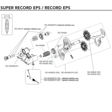 Campagnolo Super Record / Record EPS 11-speed rear derailleur spare part RD-SR101 | Mounting bolt
