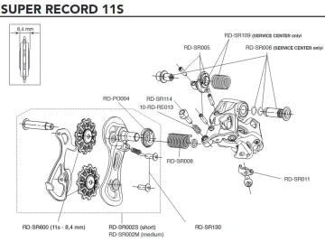 Campagnolo Record 11s Rear Derailleur Spare Part RD-RE013 | Spring for cable adjustment screw, 1 piece