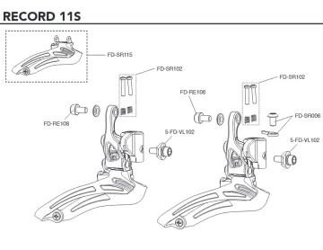 Campagnolo front derailleur spare part FD-RE108 | Cable clamp screw
