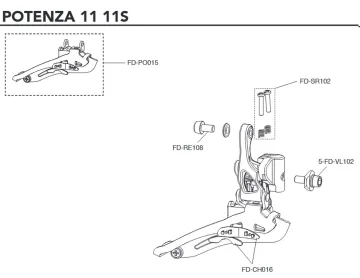 Campagnolo Front Derailleur Spare Part FD-PO015 | Front Derailleur Cage