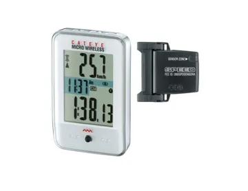 Cat Eye Micro Wireless CC MC100 Cycle Computer, silver