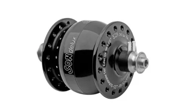 Schmidt SONdelux hub dynamo, black, 24-hole