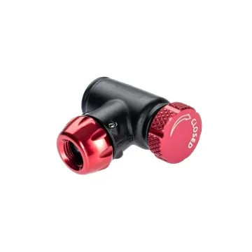 SILCA Eolo IV CO2 cartridge pump – Presta/Schrader valve 16g with thread, black and red