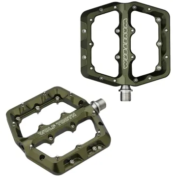 Wolf Tooth Waveform Platform Pedals Large Olive