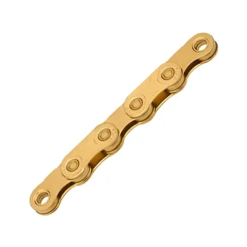 KMC Chain X FLAT Ti-N waxed incl Link 12-/13-speed 126 links gold