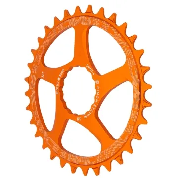 Race Face 1x Cinch Direct Mount 3mm Offset Narrow Wide chainring, orange, 26 teeth