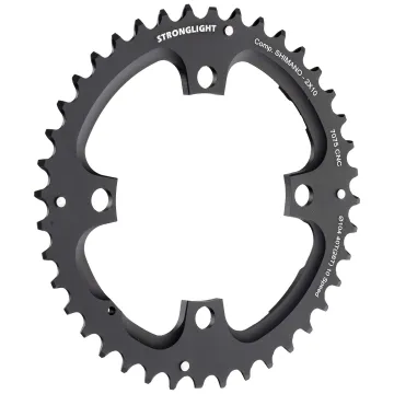 Stronglight MTB chainring, 10x2-speed, Shimano 104 LK, outer ring 40 teeth, black