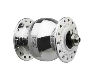Schmidt SONdelux wide body hub dynamo, silver, 36-hole