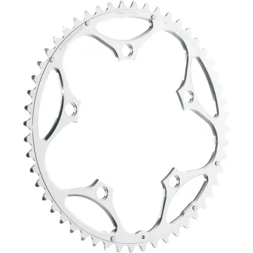Stronglight Type 130 S 7075-T6 aluminium road bike chainring, 5-arm outer, 130 mm, silver, 49 teeth