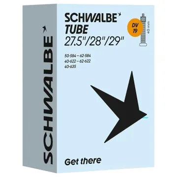 Schwalbe DV19 Inner Tube | 29/28/27.5 x 1.5–2.4 inches, Dunlop valve, 40 mm