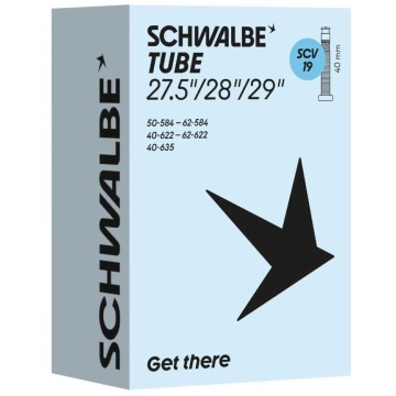 Schwalbe SCV19 Inner Tube | 29/28/27.5 x 1.5–2.4 inches, Clik Valve, 60 mm