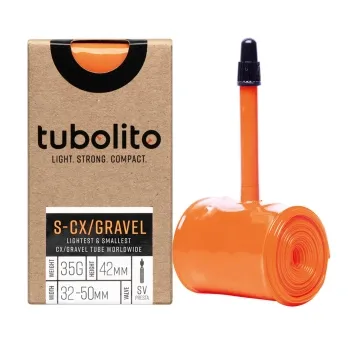 Tubolito Inner Tube S-Tubo CX/Gravel – 28 inches x 32–50 mm Sclaverand valve 42 mm orange