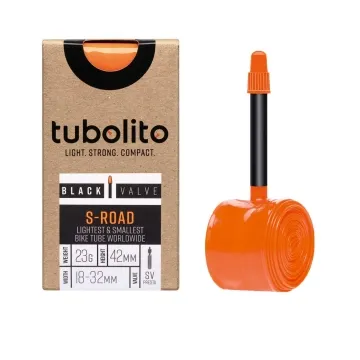 Tubolito S-Tubo Road 700C Superlight inner tube – 28 inches x 18–32 mm Sclaverand valve 42 mm black