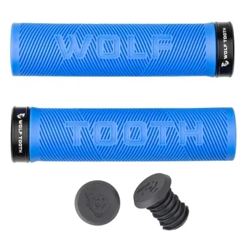Wolf Tooth Echo Lock On Handlebar Grips 32mm Colour black/blue
