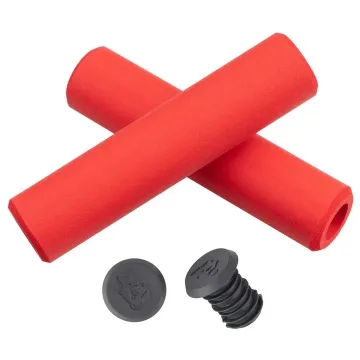 Wolf Tooth Karv Handlebar Grips 32mm Colour: red