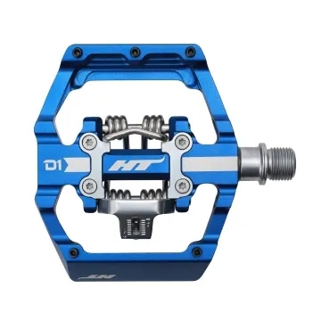 HT Components Platform Hybrid Pedals D1 Duo blue incl. cleats