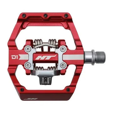 HT Components Platform Hybrid Pedals D1 Duo red incl. cleats