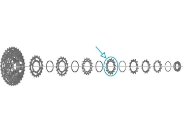 Shimano 105/GRX CS-HG710 12-speed cassette spare part | 13-tooth sprocket No. 6