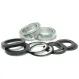Wheels MFG Bottom Bracket BB86 - BB92 ABCE-3 Stainless Dualrow | 30mm axle press-fit dimensions 46x86-92 mm
