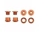 Wolf Tooth Chainring Bolt Set – M8x6mm Single 4-Arm Aluminium Orange