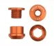 Wolf Tooth Chainring Bolt Set – M8x6mm Single 4-Arm Aluminium Orange