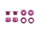 Wolf Tooth Chainring Bolt Set - M8x6mm Single-chainring 4-arm Aluminium purple