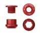 Wolf Tooth Chainring Bolt Set – M8x6mm Single 5-Arm Aluminium Red