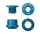 Wolf Tooth Chainring Bolt Set – M8x6mm Single 5-Arm Aluminium Blue