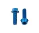 Wolf Tooth Aluminium Bottle Cage Screw Set – M5x15mm Cylinder Head Blue