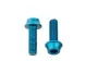 Wolf Tooth Aluminium Bottle Cage Screw Set – M5x15mm Cylinder Head Turquoise
